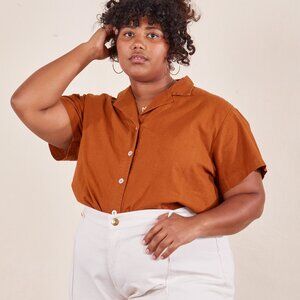 Big Bud Press Pantry Button Up in Burnt Terracotta 7x